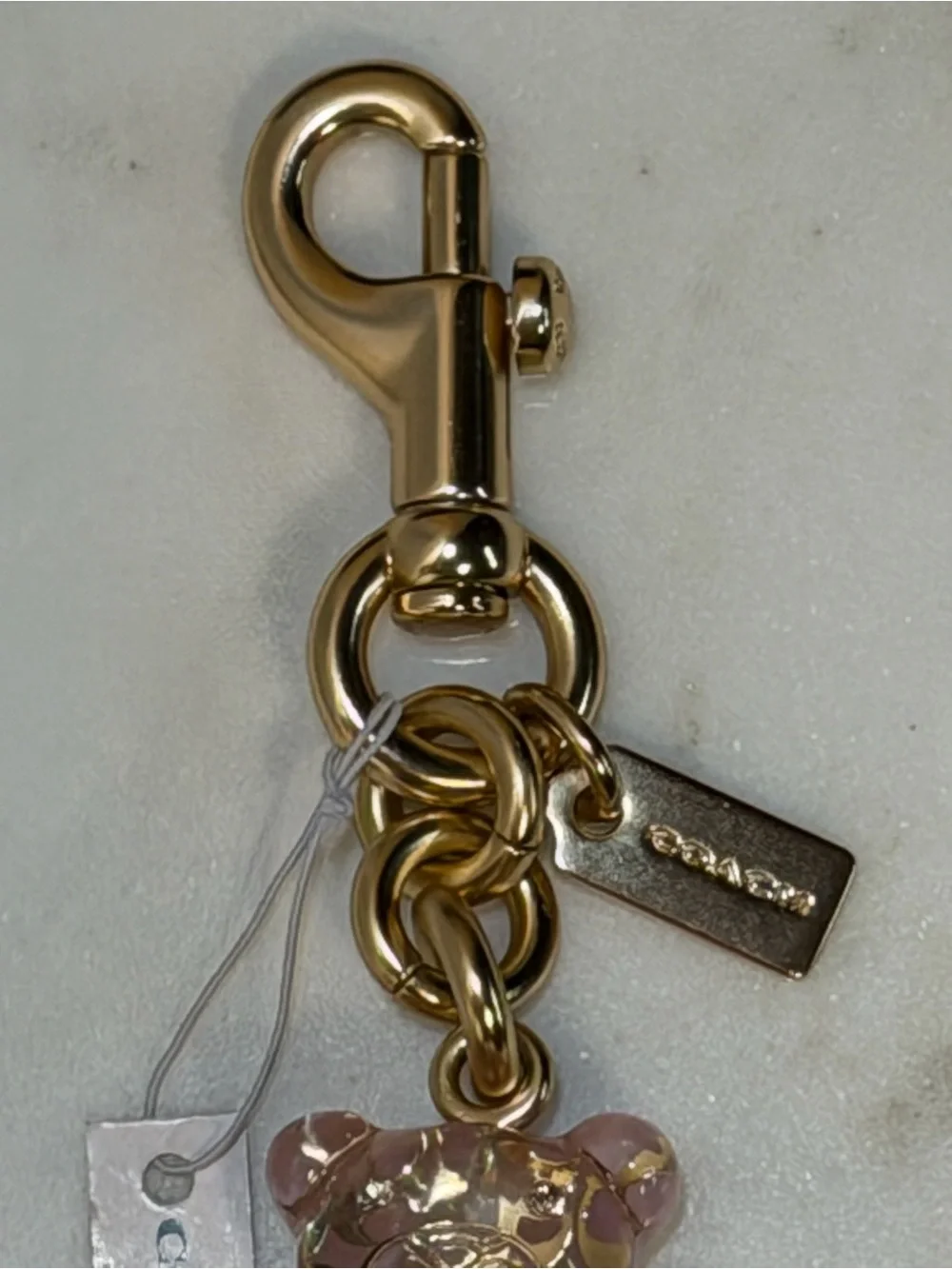 Coach NWT Gummy Bear Pink Gold Bag Charm